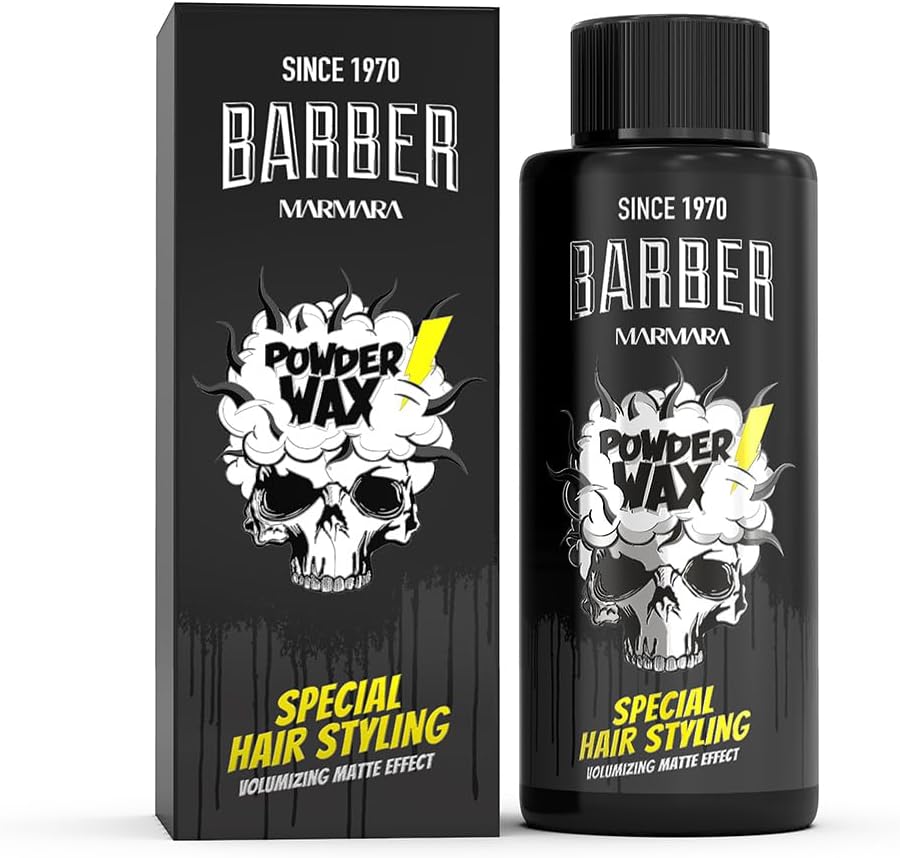 barber marmara Powder Wax Hair Styling Volumizing Powder for Men Matte Finish Texture Powder, Adds Instant Volume & Thickness, Lightweight Non-Greasy No Shine Hair Styling Powder, 20g