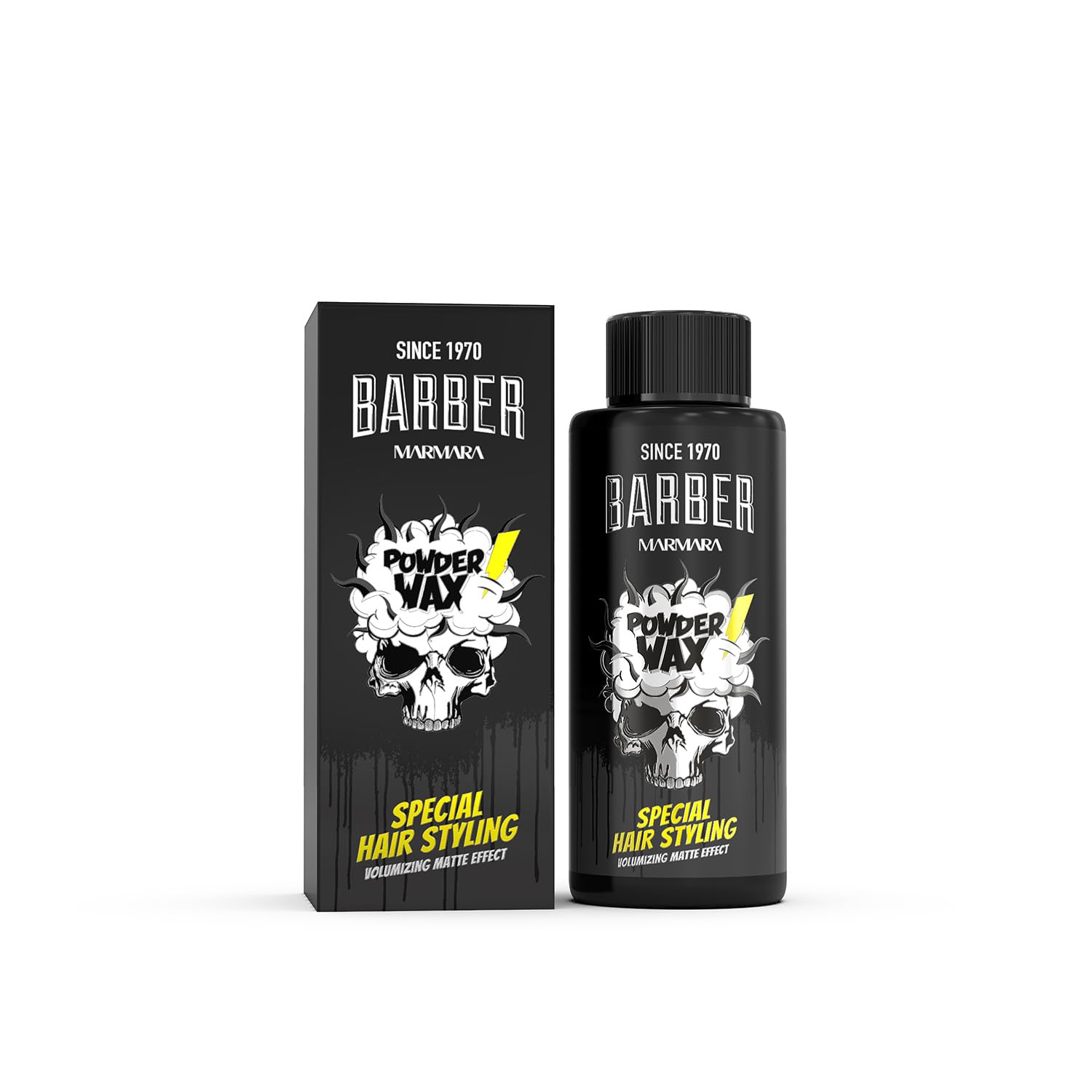 Barber Marmara Men's Black Powder Wax Hair Volumising Powder 20G In