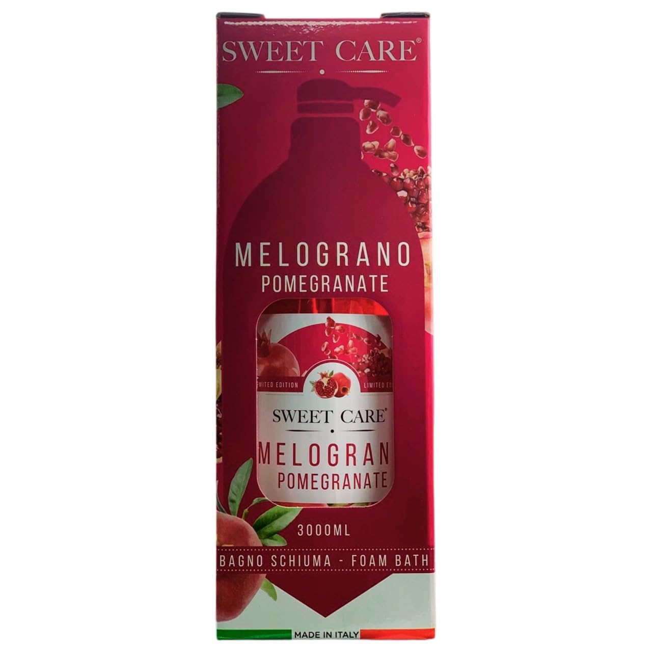 2x Bagnoschiuma MELOGRANO Con Dispenser,Dolce Profumazione Al Melograno e Mirtillo Nero.La Sua Formulazione Limita L’Insorgenza Di Reazioni Avverse e Garantisce Un’Estrema Tollerabilità Cutanea 3000ml