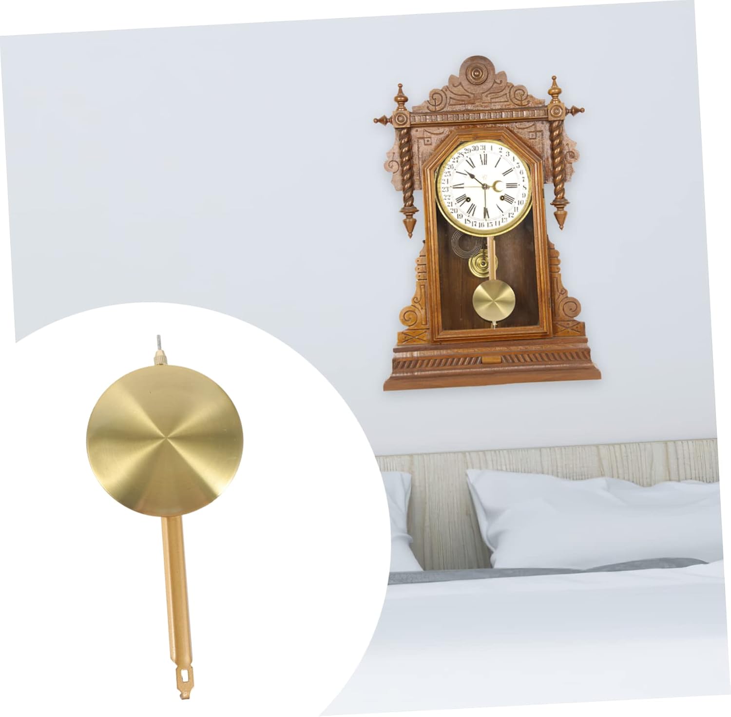 MERRYHAPY Metal Clock Pendulum Replacement Part DIY Clock Accessory for Repairs for Birthdays and Weddings