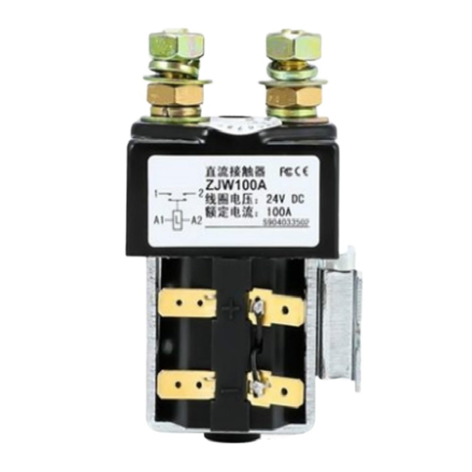 JJHQOKYNA ZJW100A 12V 24V 36V 48V 60V 72V DC contactor SW80 Suitable for Motor Forklift Electric Vehicle Grab Truck car Winch NO