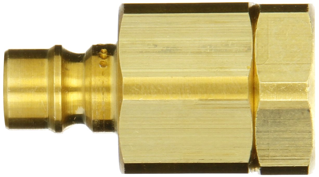 Snap-Tite BVHN4-4F Brass H-Shape Quick-Disconnect Hose Coupling, Nipple, 1/4