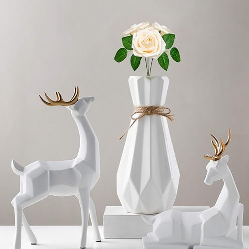 Miniatura 5 de Foraineam 50 rosas artificiales de espuma de aspecto real con tallo y hojas para bricolaje, ramos de boda, centros de mesa, fiestas, decoración