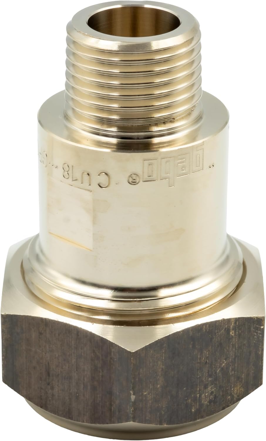 Racor de reparación Gebo 22 mm con rosca macho 3/4" DVGW – Racor de compresión de latón para tuberías de cobre – Compatible con agua potable | DVGW, rosca macho, conexión de compresión, tubos de cobre, instalación rápida