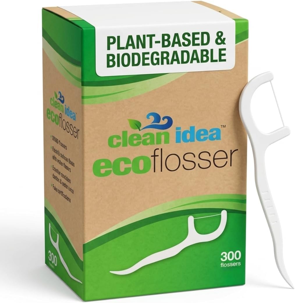 EcoFlossers 300ct, Eco Friendly Flossers for Adults & Kids