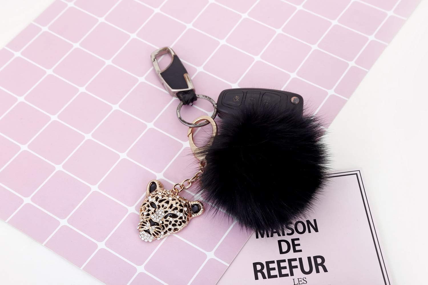 Giftale Leopard Handbag Charms Accessories Purse Keychain for Women,#4181 - Image 5