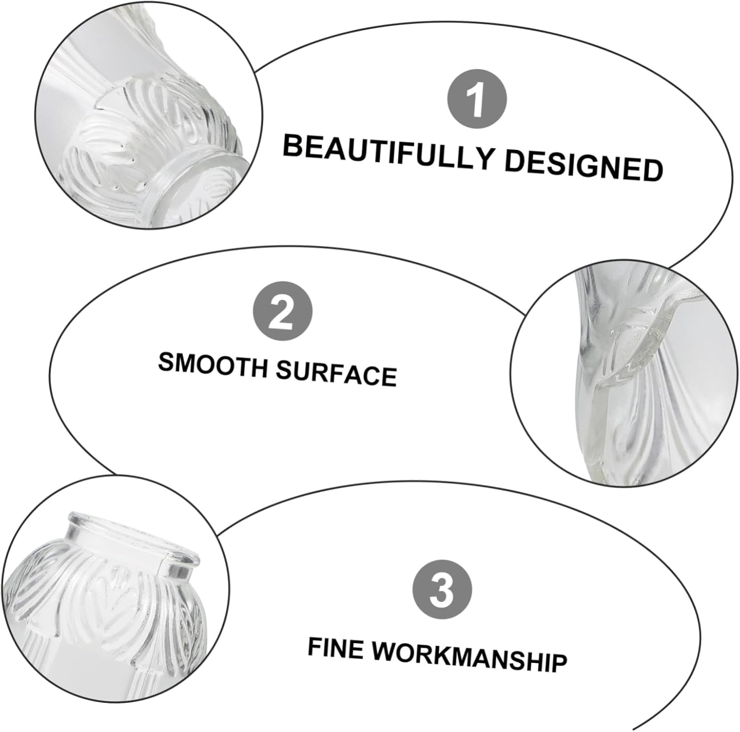 2pcs Glass Lamp Shades Practical Covers for Table Floor and Bedside Lamps Easy Installation High Transparency for Elegant Lighting