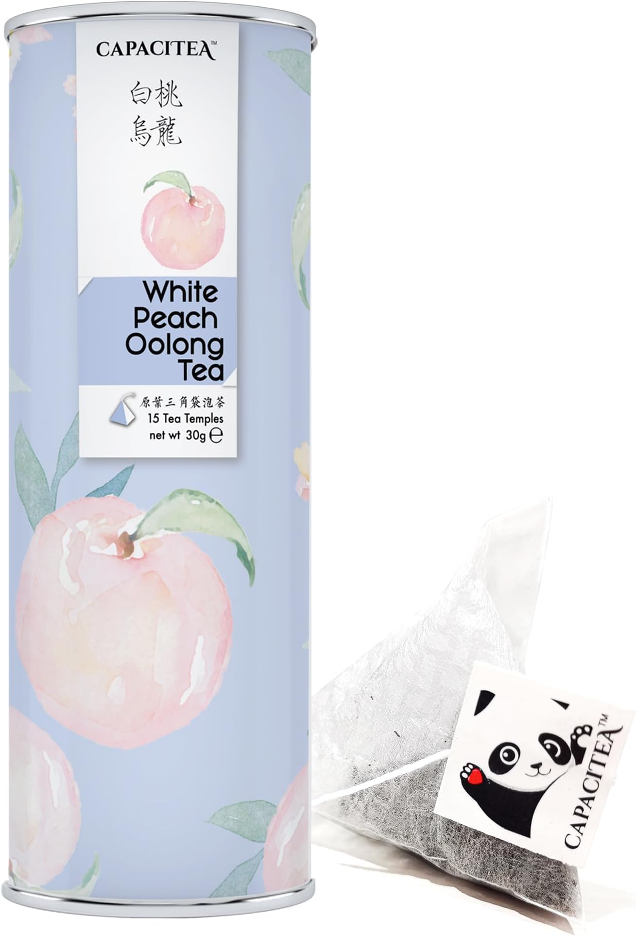 Hot & Cold Brew White Peach Oolong Tea (15 Pyramid Tea Bags, 30g)