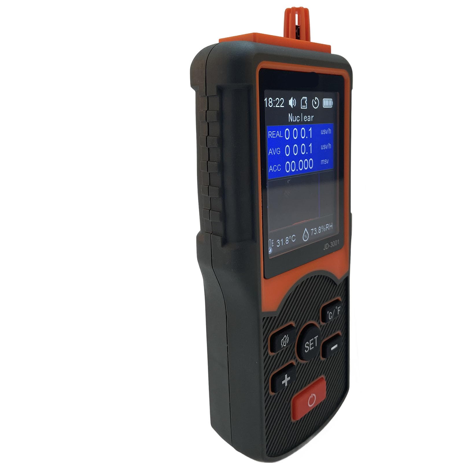Cuifati Tester für Nukleare Strahlung und Elektromagnetische Strahlung, Geigerzähler mit Digitaler Hintergrundbeleuchtung, Echtzeit-Überwachungstestgerät für die Bautechnik und Industrie