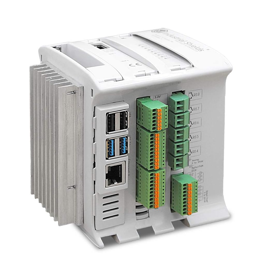 Controlador Industrial Raspberry PLC 19R – 16 Entradas Digitales y 8 Relés – CPU Raspberry Pi – RS-485 Modbus y Ethernet – Montaje DIN – Industrial Shields