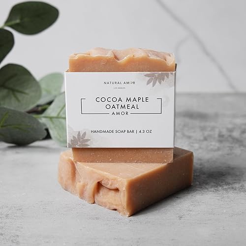 Miniatura 30 de Natural Amor - Juego de barra de jabón orgánica hecha a mano (paquete de 4), hecha con ingredientes naturales, jabón de proceso frío, juego