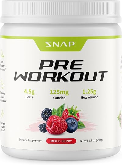 Snap Beet Root Powder Natural Pre Workout for Men Women Gym-Goers and Runners - Plant-Based Energy, Nitric Oxide Support, Blood Flow Support, Endurance Support - Clean Pre Workout for Active Adults