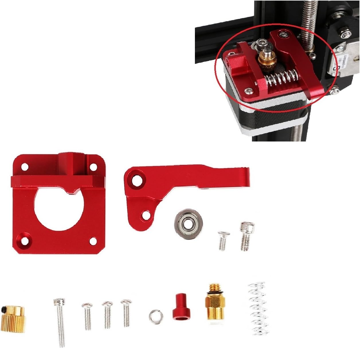 Gwisdom Ender 3 Extruder, CR-10 Extruder Upgraded Replacement, Aluminum MK8 Drive Feed 3D Printer Extruders for Creality ENDER3, CR-10, CR-10S, CR-10 S4, CR-10 S5