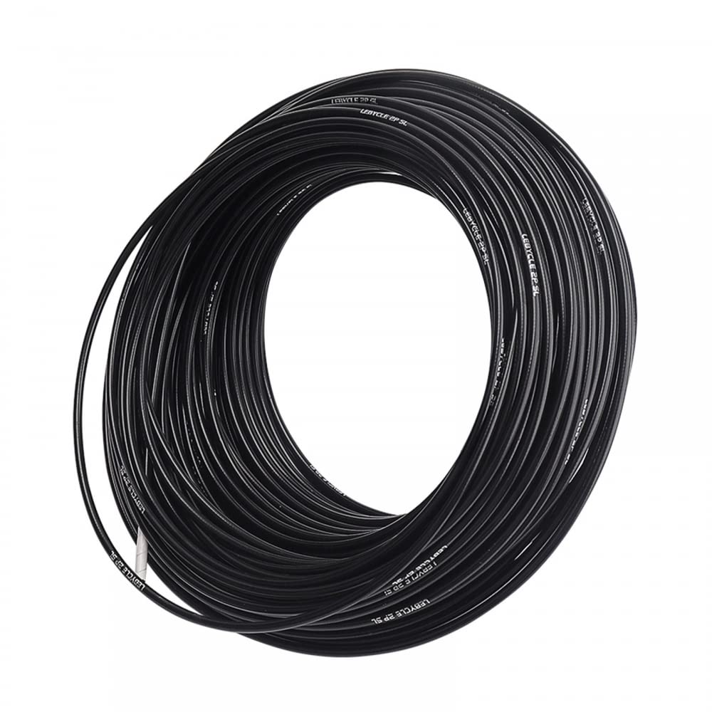 DONGKER 5m Bike Brake Cable Shifter Cable, PVC & Steel Wire, Black, MTB & Road Bike