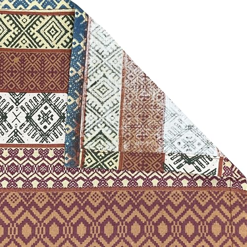 Image of Swayam Pure Cotton Double Bedsheet with 2 Pillow Covers | Size 90 x 100 inch | 160 TC | Ethnic Motifs Design | Soft Breathable Bed Sheet | Comfortable & Durable for Bedroom - Brown
