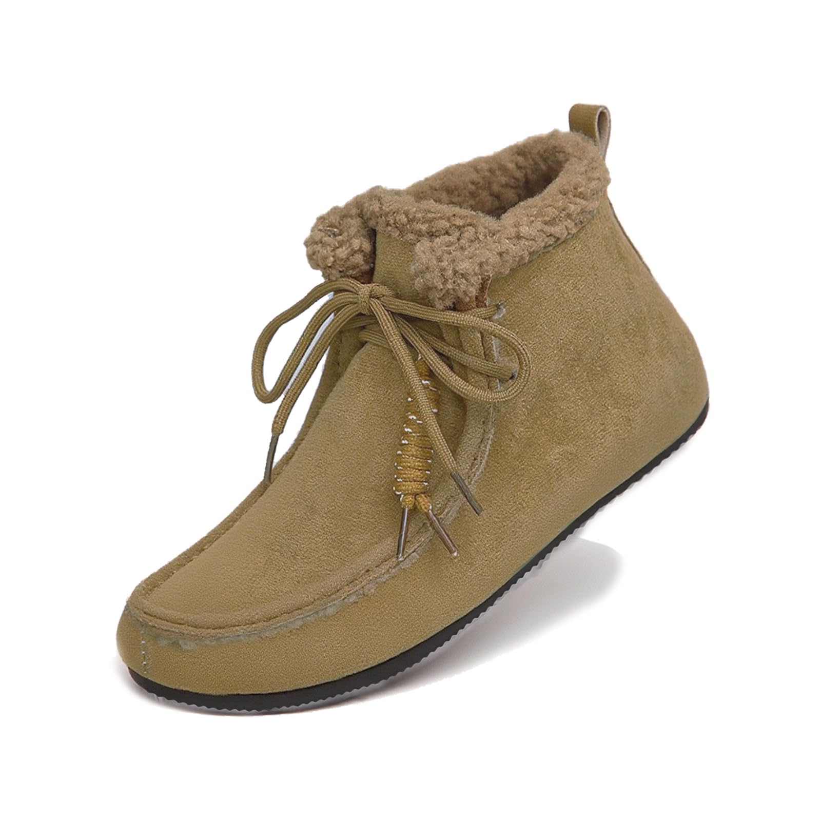 Womens Moccasin Snow Boots Fur Lined Warm Winter Ankle Boots Ladies Toasty Shorty Boot for Outdoor Indoor