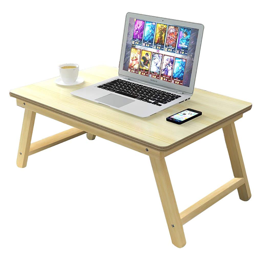 ZWJLIZI ベッドのコンピューターデスク、折りたたみ式の家の小さなダイニングテーブル、多機能の書斎/デスク (Size : 60X40X28CM)