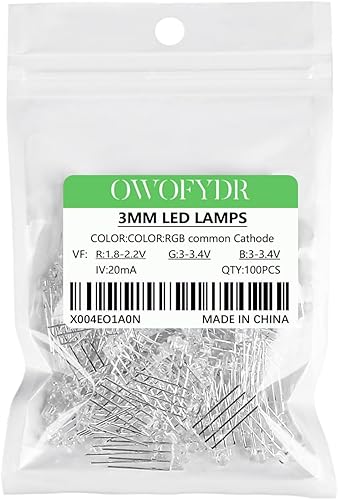 Miniatura 6 de 100 lámpara de diodo LED blanco de 0.197 in (lente transparente DC 3V 20mA) lámpara de bombilla de iluminación indicador de componente electrónico