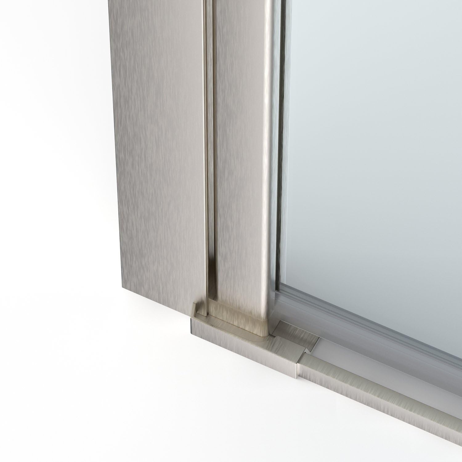 Box doccia nicchia 180 cm porta DUE BATTENTI SOFFIETTO H200 cm cristallo 6mm profilo SATINATO DINO