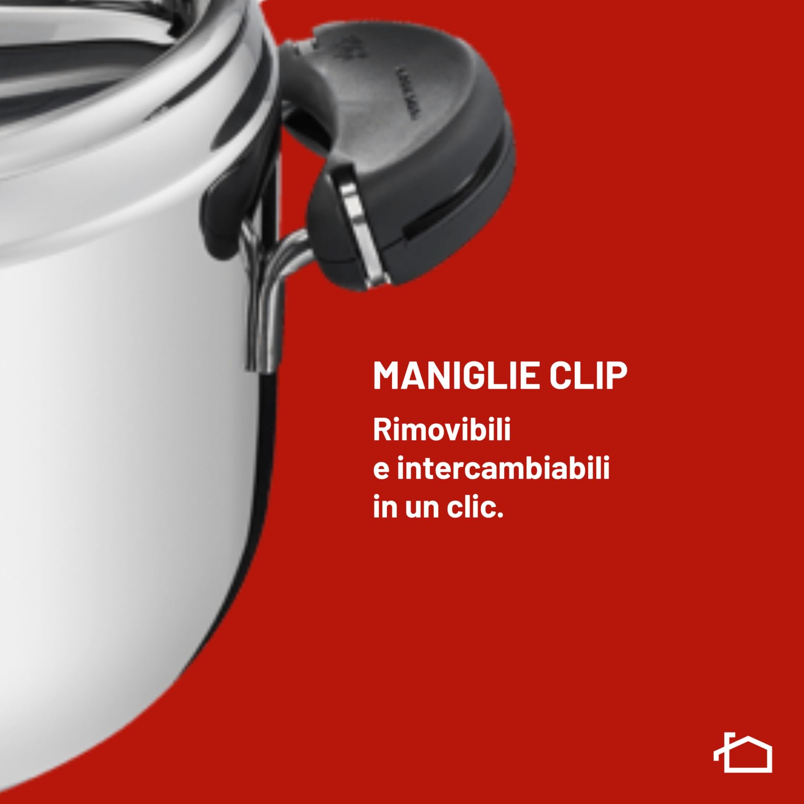 Lagostina Leggera, Pentola a Pressione 7 L in Acciaio Inox, Maniglie a Clip e Cestello Incluso, con Tecnologia Lagoeasy'up® e Fondo Irradial, Compatibile con Induzione