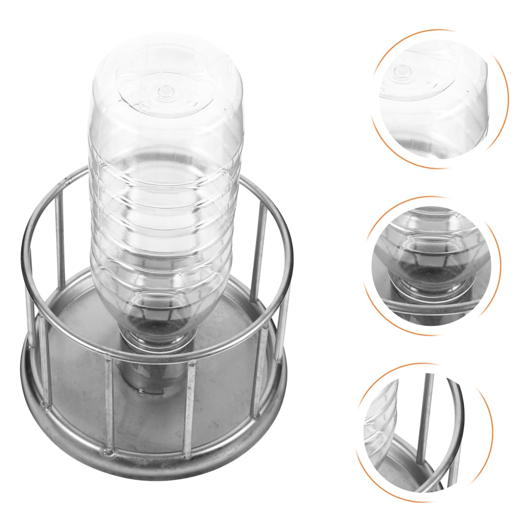 BESPORTBLE 5piezas Plato De Alimentación para Tortugas y Reptiles Bebedero Inoxidable Mini para Comedero Multifuncional para Agua y Comida De Tortugas