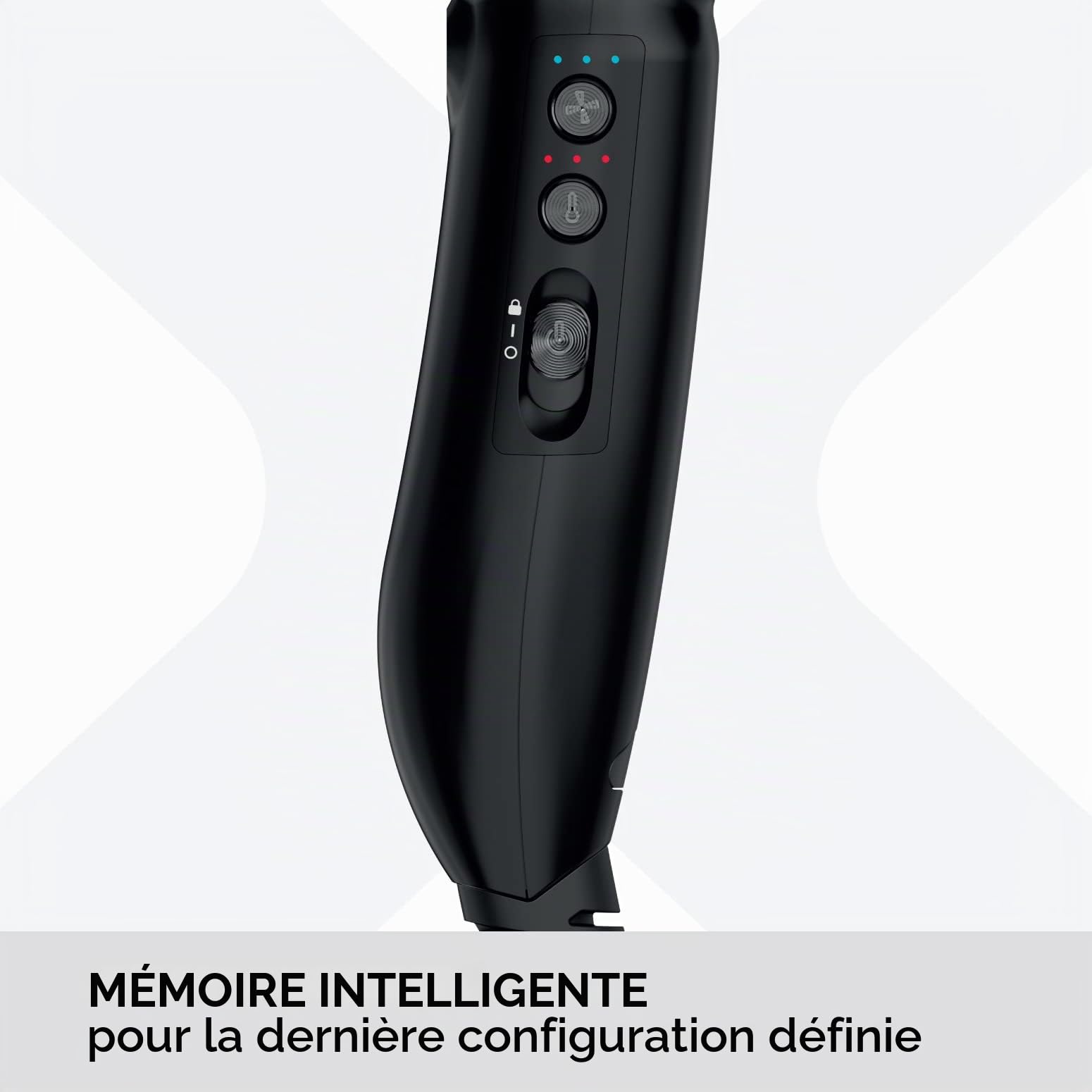 GAMMA+ Sèche-cheveux Ionique XCELL S, Sèche-cheveux Ultra-léger 290 gr, Action Bactéricide Désinfectante, Fonction Mémoire Intelligente, Interface LED, Technologie autonettoyante (Prise SCHUKO)