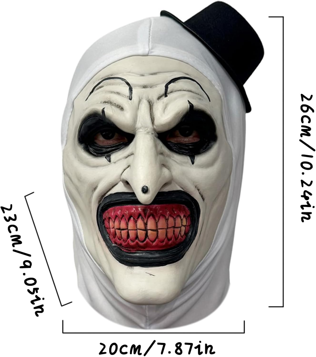 GTETKDE Adult Terrifier Art the Clown Cosplay Costume - Scary Killer Clown Mask for Men & Women - Image 2