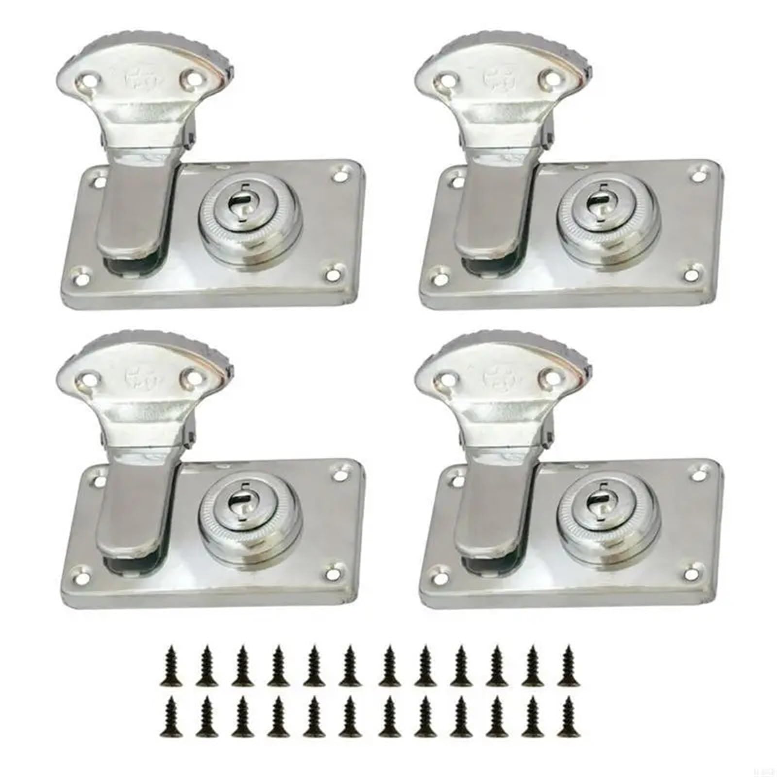 8pcs Antique Bronze Latches Lock Home Decoration for Secure Fastening Toolboxes and Cabinets with Craft Accessories(Silver)