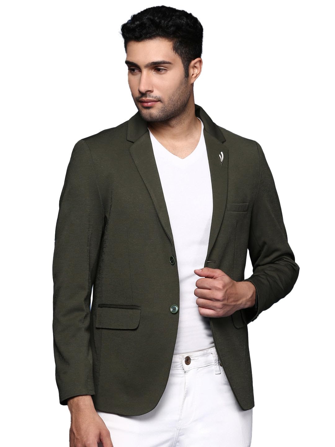 showoffff Men's Single Breasted Slim Blazer-picture-35