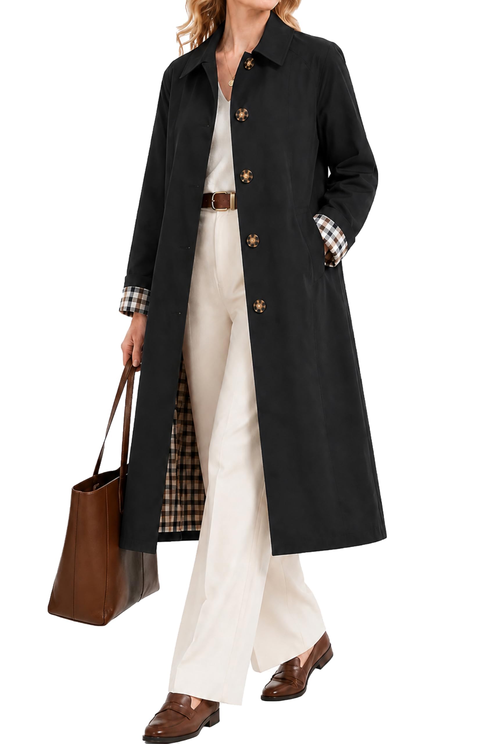 Photo 1 of Orolay Women's Long Trench Coat - Black L