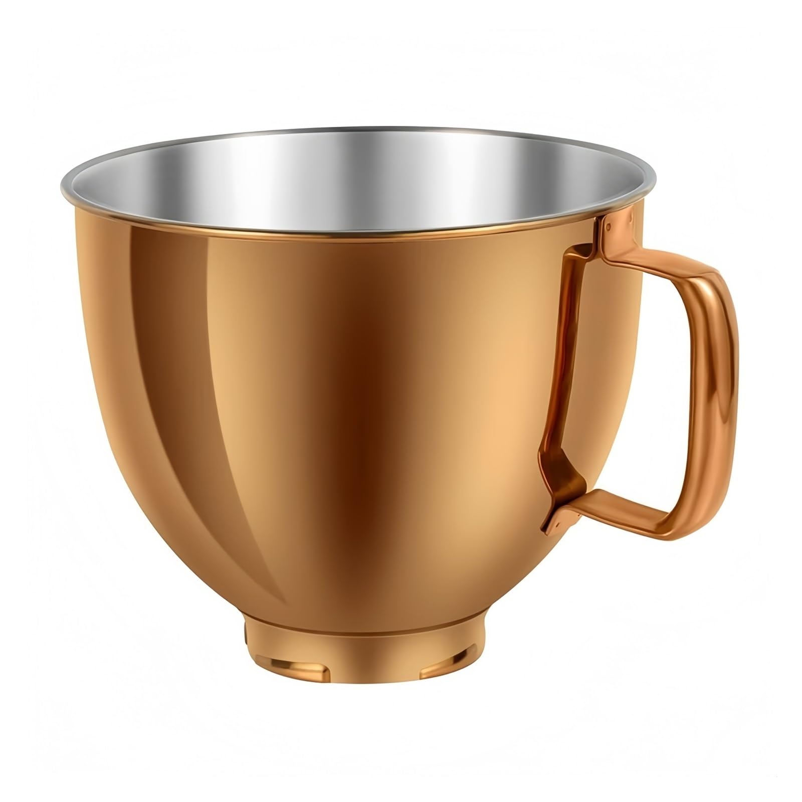 Neaxoyra Copper Gold 5 Qt Stainless Steel Mixer Bowl ，Compatible For Kitchenaid Cassic 4.5Qt And Artisan 5Qt Series Tilt-Head Mixers(Copper Gold)