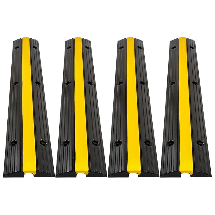 Buy CXRCY Cable Protector Ramp 4 Pack of 1Channel Rubber Hose Ramp