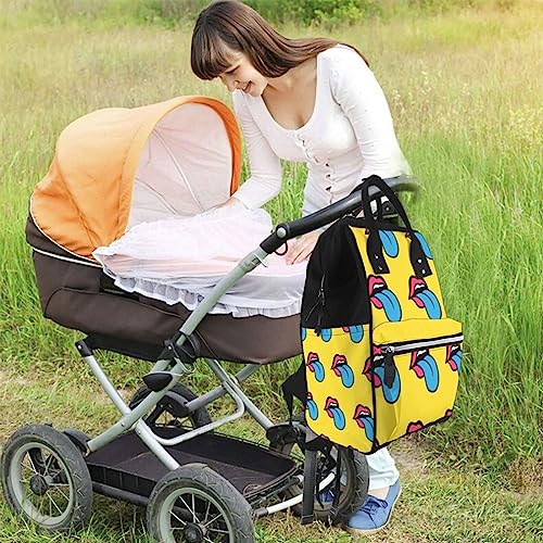 Sac à dos décontracté multicolore en toile résistante à motif imprimé pop - 6