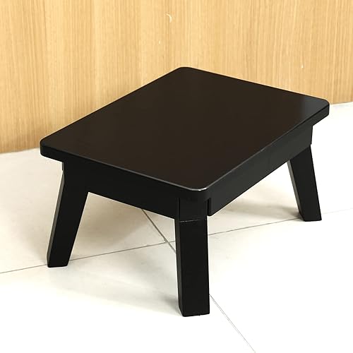 Miniatura 8 de HOUCHICS Taburete One Step para adultos y niños, taburete de madera para mesita de noche, multiusos, adecuado para cocina, baño, dormitorio en color