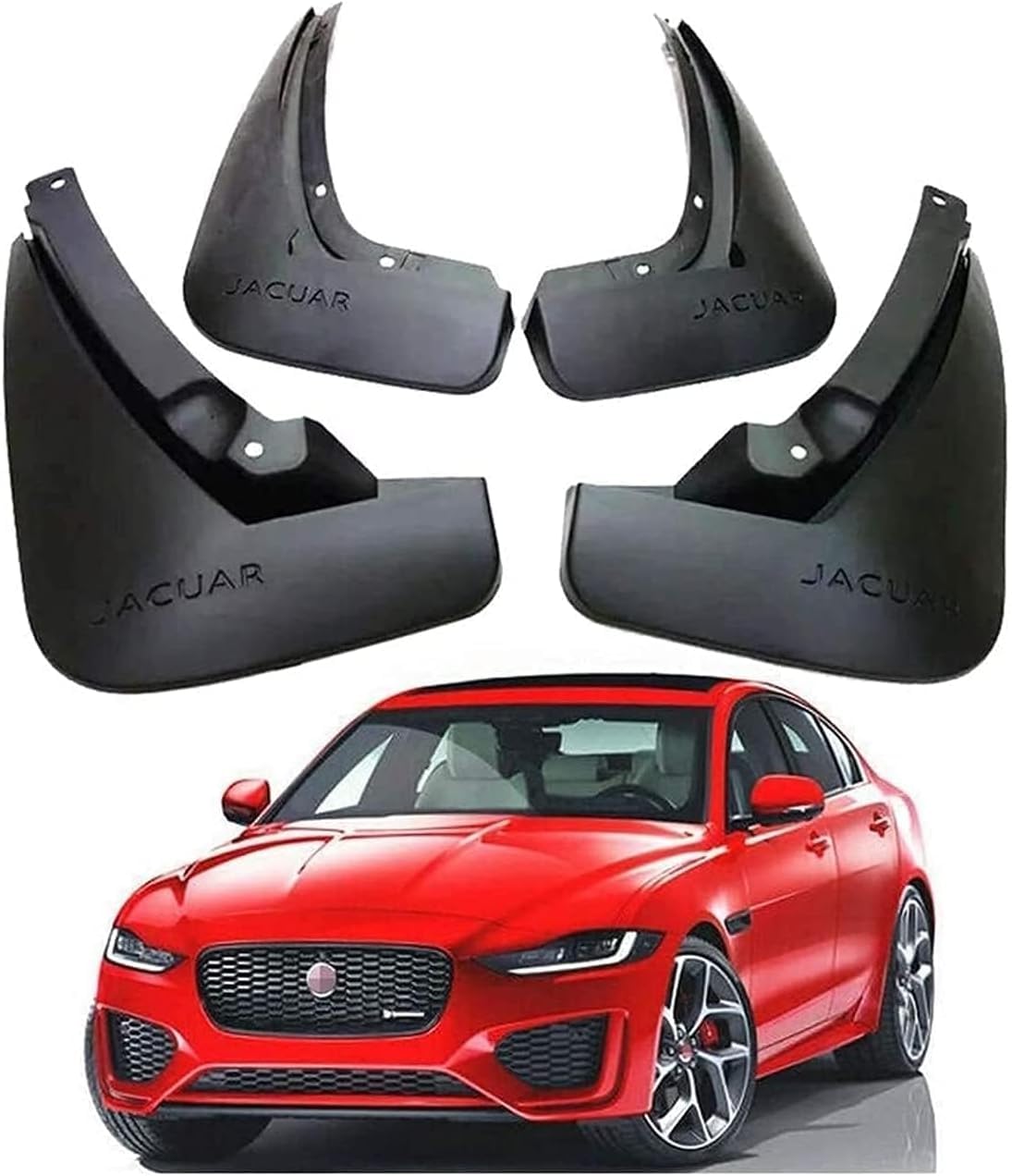 XieBin Car Mud Flaps for Jaguar XE R Sport 2015-2020, Flaps Splash Guards Fenders Required Mudflaps All Weather Protector Mudguards