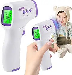 Termômetro Digital Infravermelho 3 em 1 Premium Sem Contato – Alta Precisão para Testa, Corpo, Líquidos e Alimentos, com Tela LCD e Alerta de Febre