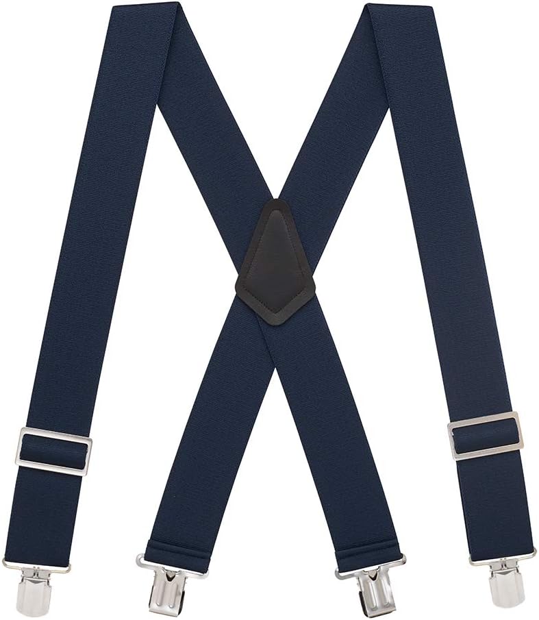 Suspender Store 2-Inch Wide Low-Stretch Logger Suspenders - Sturdy Pin Clip - 5 Colors & 4 Sizes Including Big & Tall