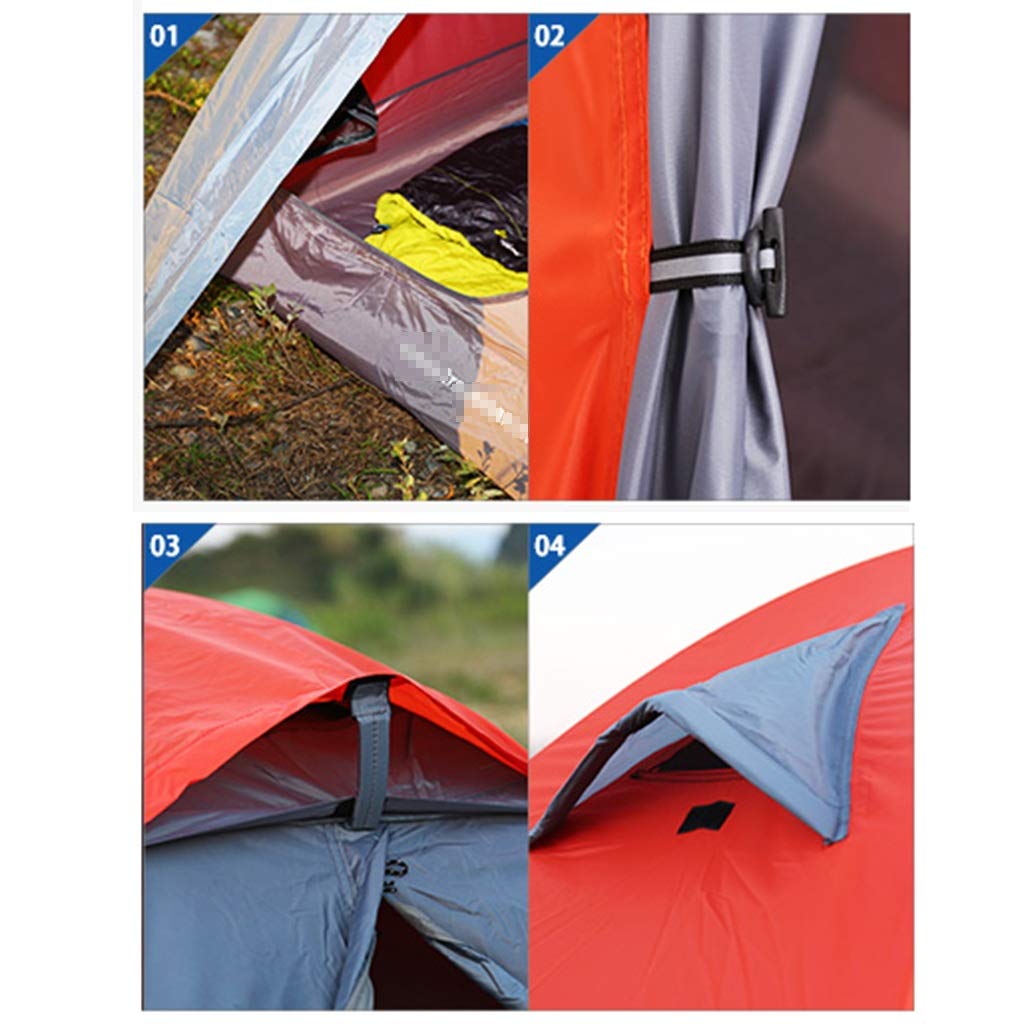 Zelt Outdoor Einzel-Doppelzelt Anti-Sturm-Regen-Windlicht Tragbare Geschwindigkeit Offene professionelle Campingausrüstung Wasserdichtes Sonnenschutzzelt Radfahren Wandern Campingzelt Kleine Markise