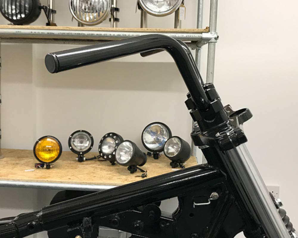 Moto Guidon Pour Singe Vélo Scrambler - 22mm 7/8" Avec 4.5" Montant - Noir