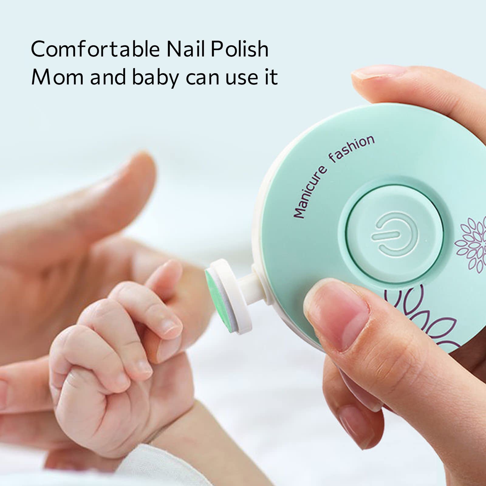 Lima elettrica per unghie,Tagliaunghie Neonato,Gratis 2 batterie,Lima per unghie elettrica per bambini 6 in 1 Lima per Unghie elettrica per Bambini con Testine Abrasive
