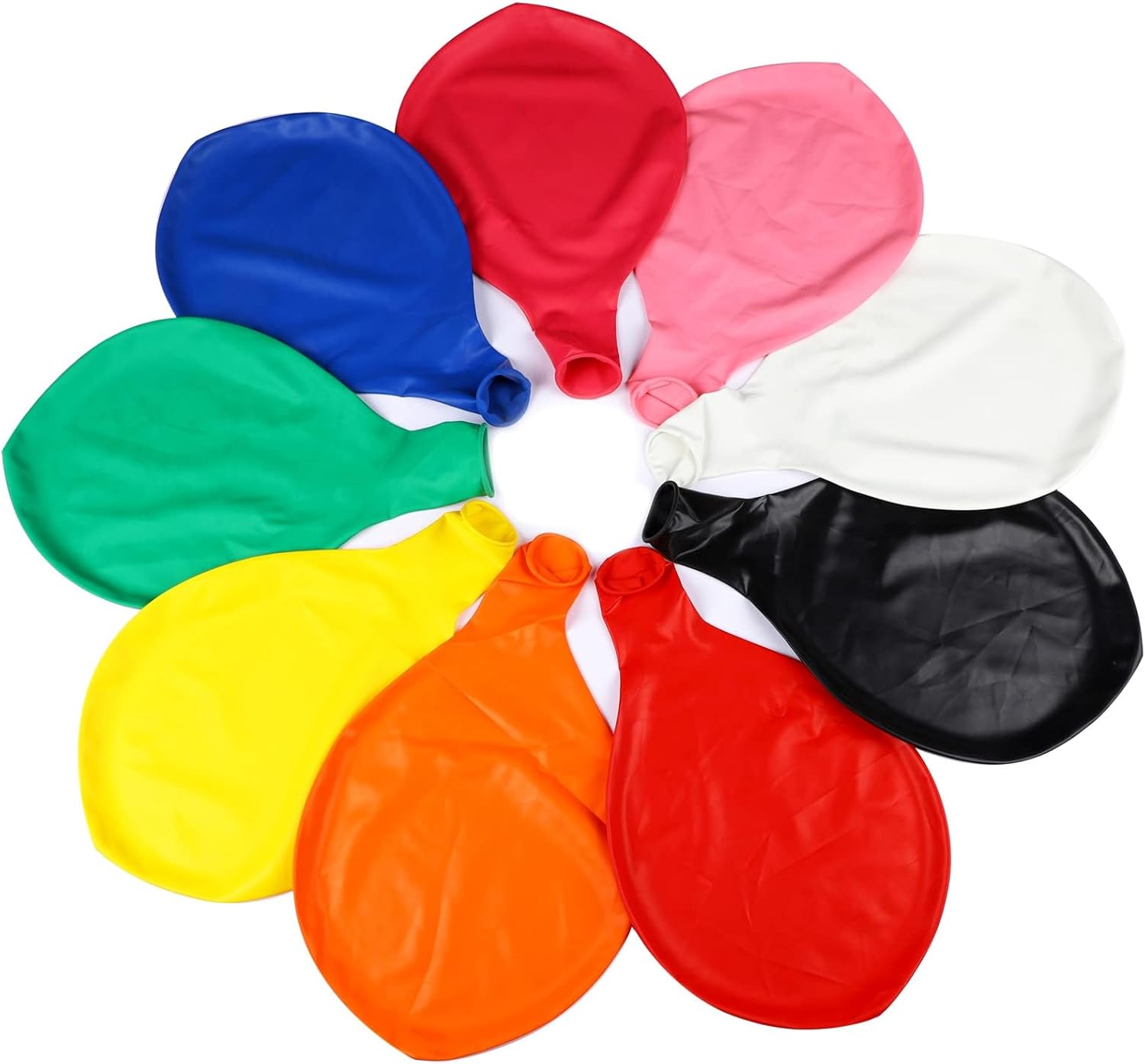 36 Inch Giant Balloons 9Pcs Latex Big Balloons Large Balloons for Wedding Birthday Christmas Halloween Party Decorations (9 Assorted Colors)