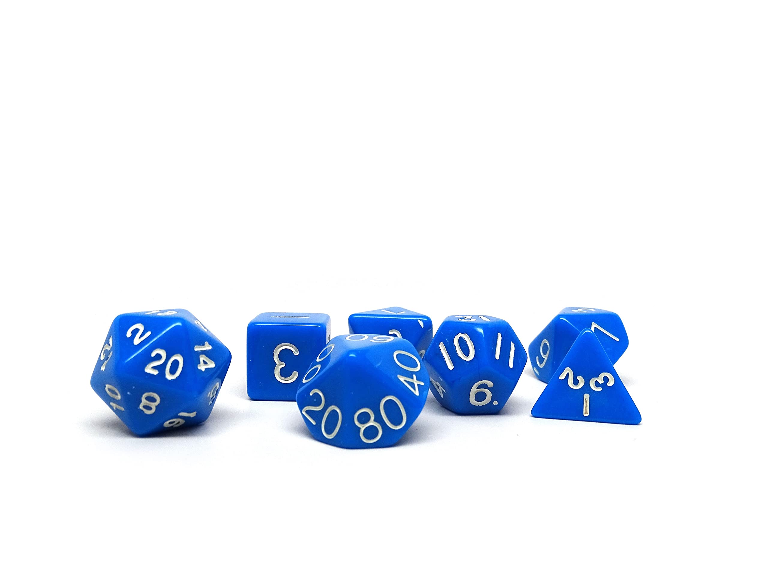 Lot De 2 Jeux Dés Polyédriques Transparents 14 Pièces - D20 D12 D10 D8 D6 D4 Double Couleur Bleu