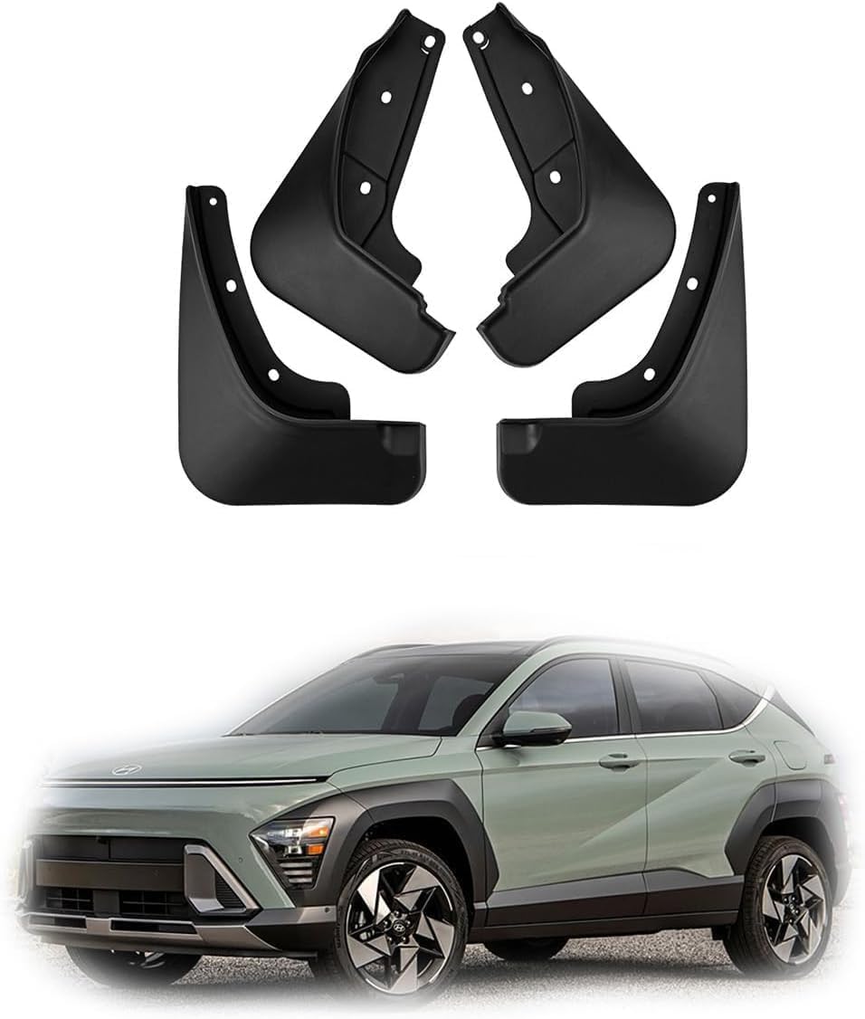 Nysldsco Normal 4Pcs Premium Mud Flaps For Hyundai Kona 2024-2025 Front And Rear Splash Guards Durable Mudguards Protection Against Road Debris