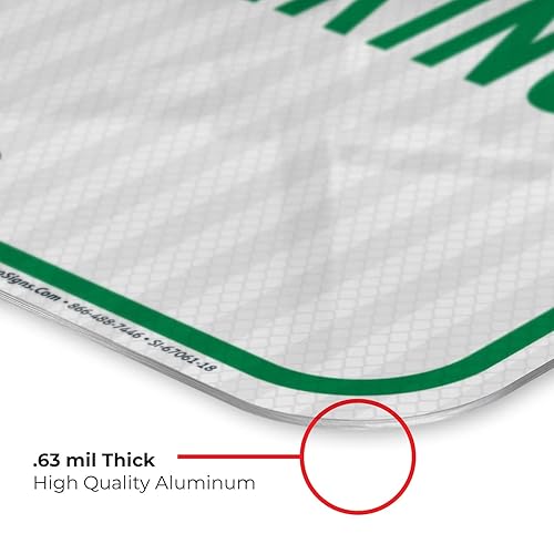 Miniatura 6 de Señal de estacionamiento para ambulancia, 12 x 18 pulgadas, 3M EGP reflectante aluminio .063, resistente a la decoloración, fabricado en Estados