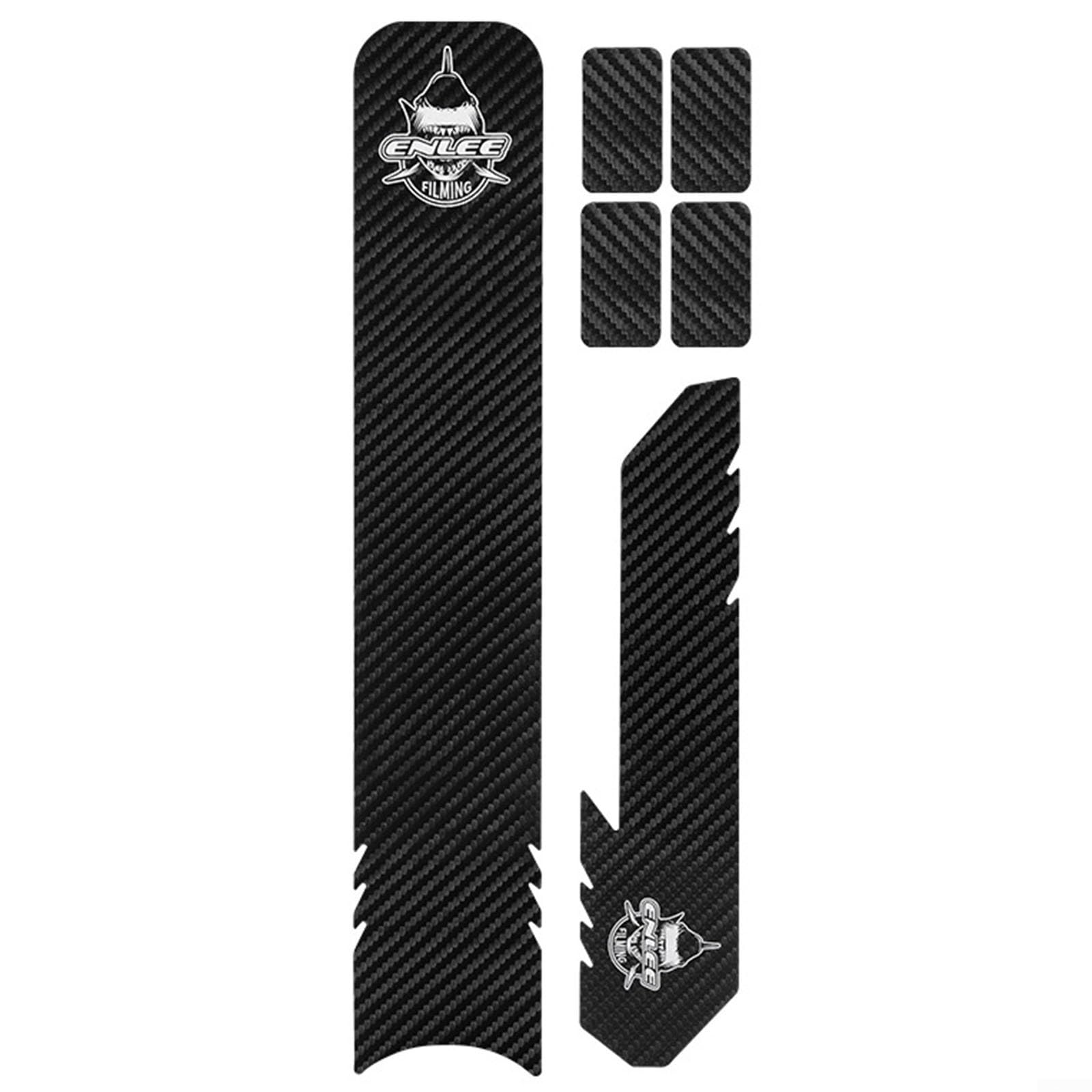 Bicycle Frame Protection Stickers, Carbon Fiber Texture, Scratch Resistant, for Mountain and Road Bikes(Carbon fiber)