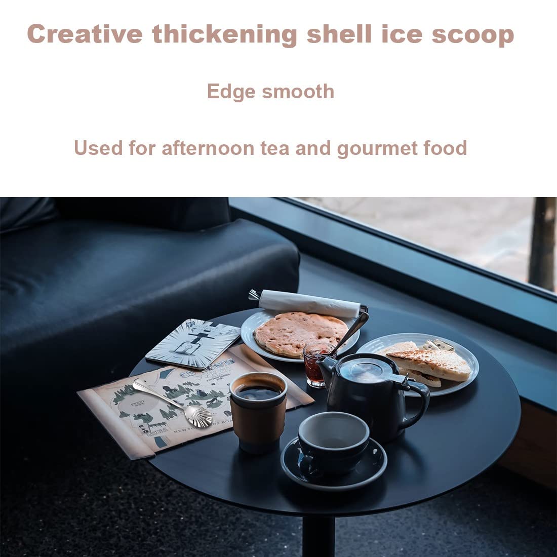 WEIESCIE Kaffeelöffel Edelstahl - Vintage Muschelform Löffel Für Zucker, Kaffee & Tee, 13.6cm