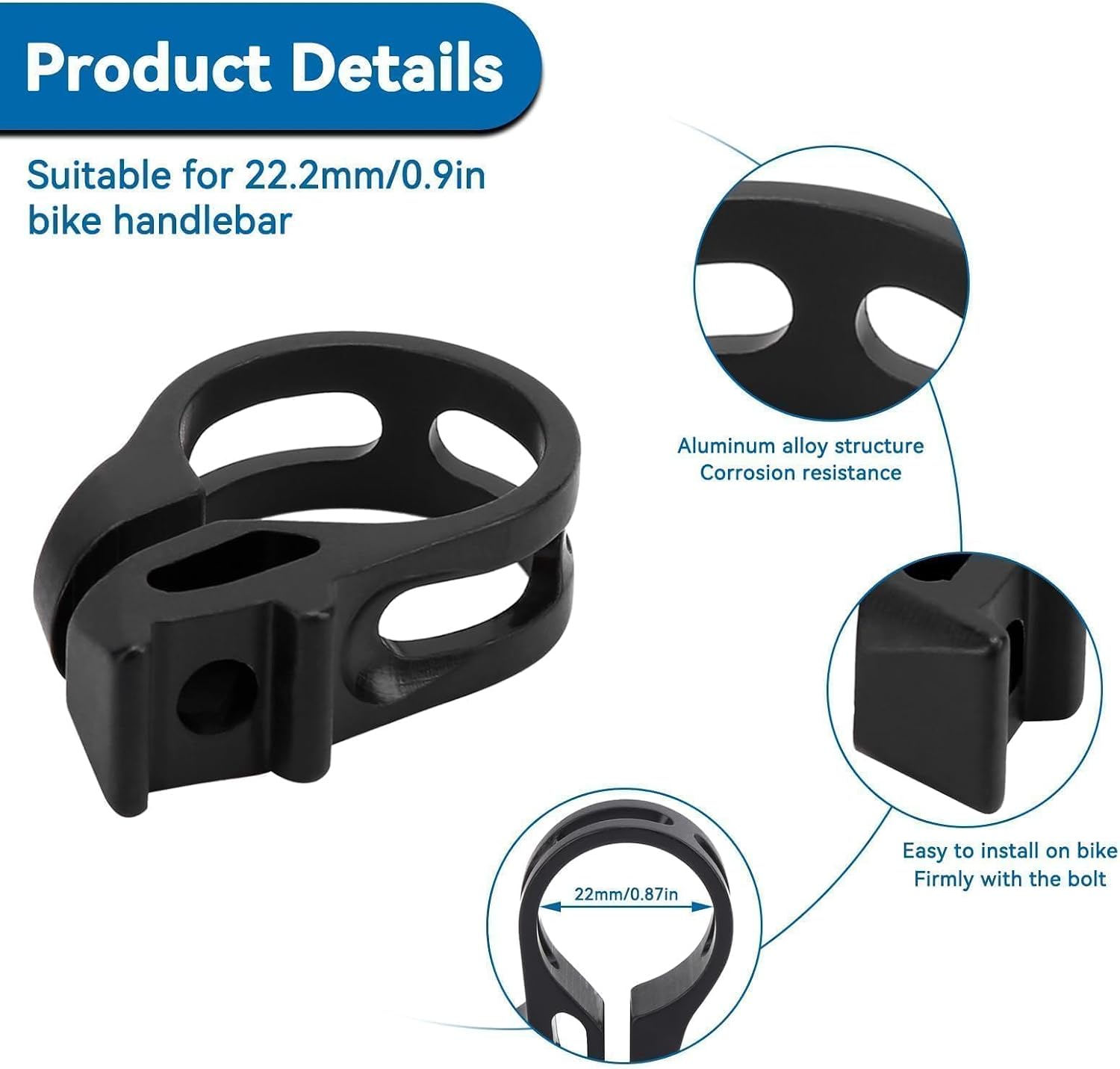 Bike Shifters Clamp 22.2mm Aluminum Alloy Bicycle Clamp Brake Shifter Clip Trigger Assembly for SramX7/X9/X0/XX/XO1/XX1 Mountain Bike Accessory