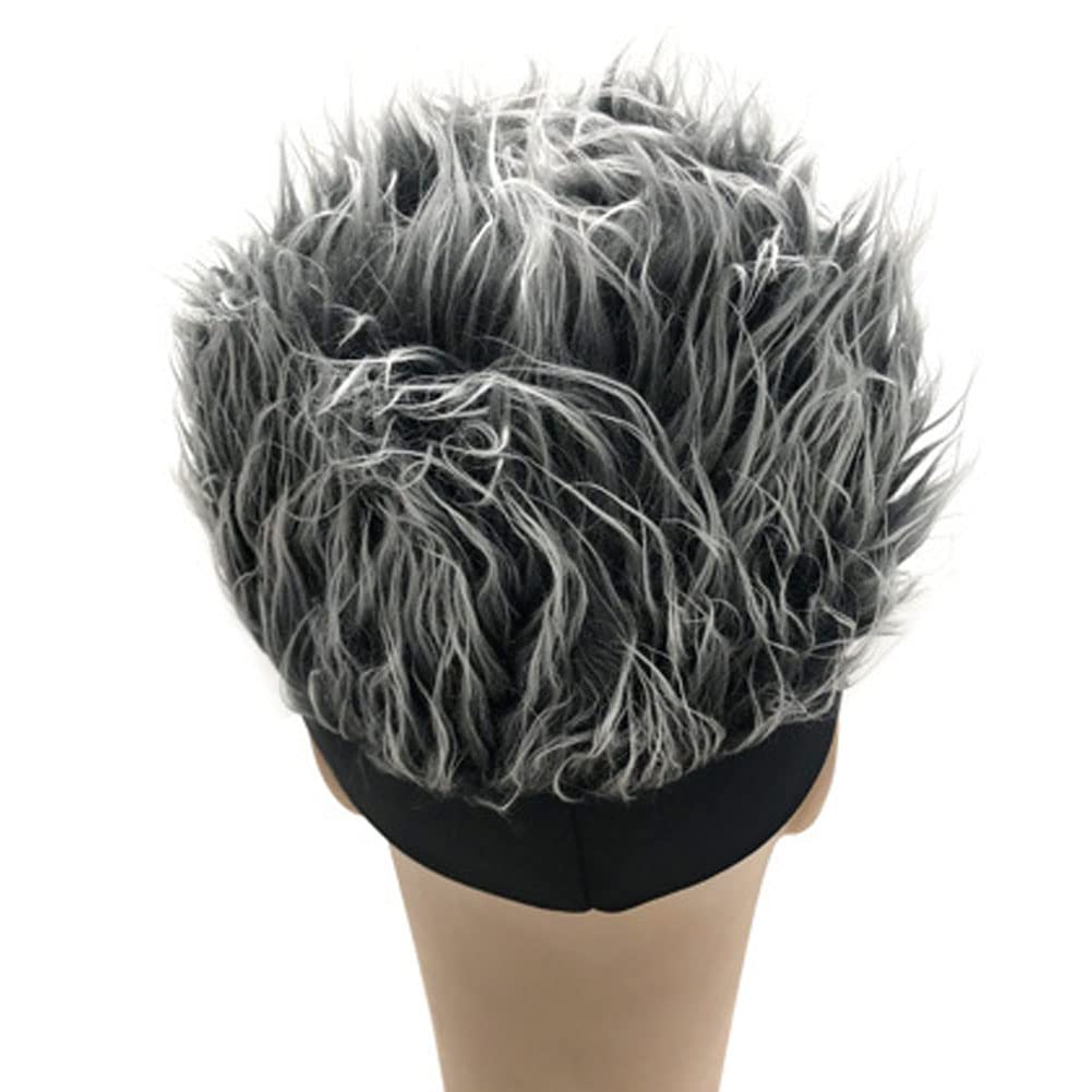 Nowość włosy daszki czapka japońskie anime hip-hop czapka beanie ze sztucznymi włosami unisex retro peruka kapelusze cosplay kostium kapelusz