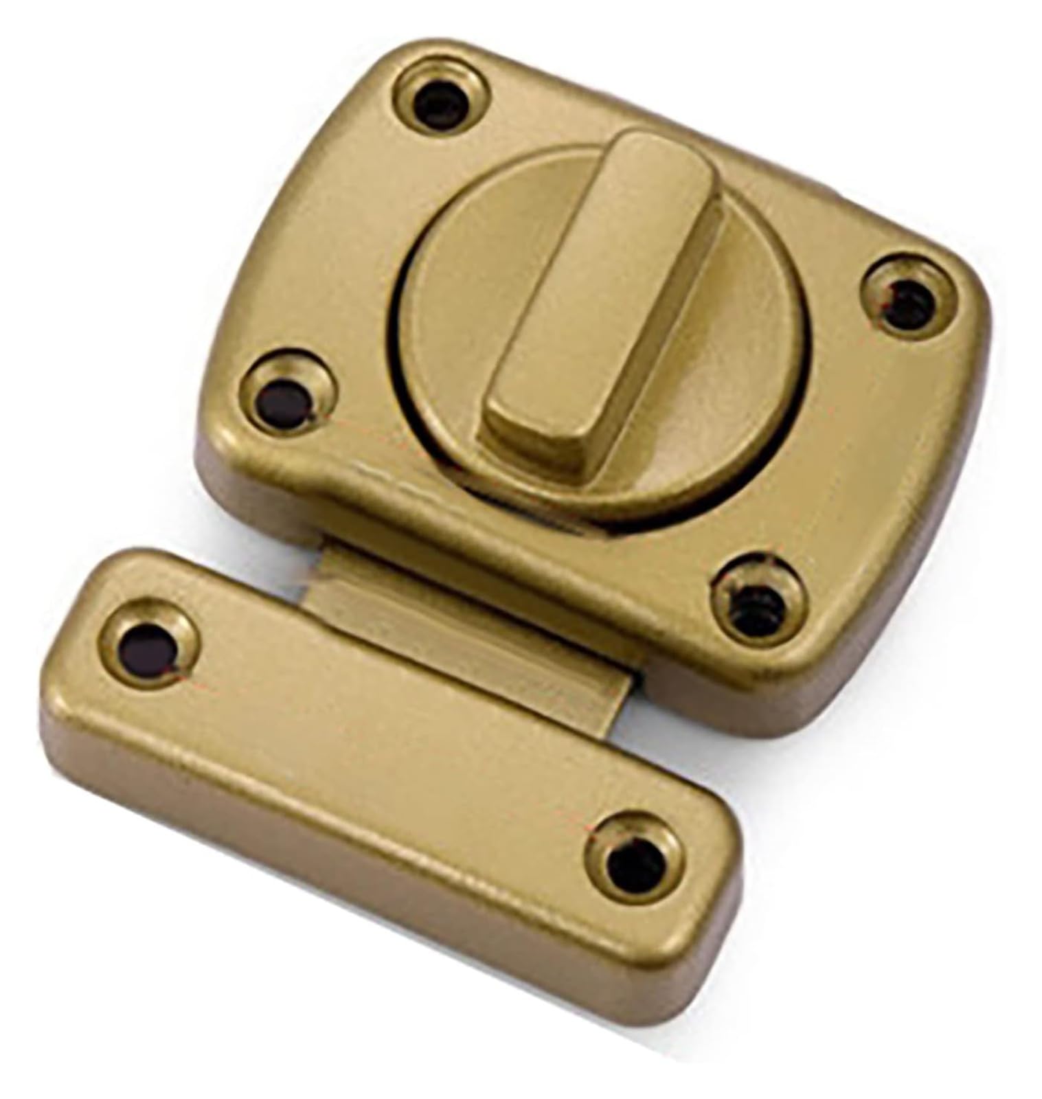 Door Latch， Zinc Alloy Barrel Bolt Door Latch Lock Security Multicolor for Doors Cabinets Windows(Gold)
