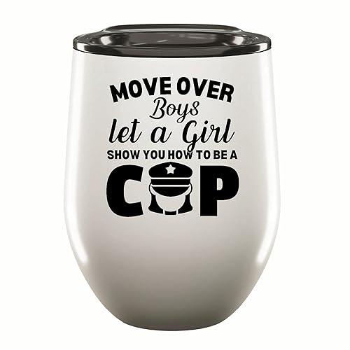 Funny Woman Cop Coffee Mugs Female Law Enforcement Mom Gift 12oz Wine Tumbler Cup